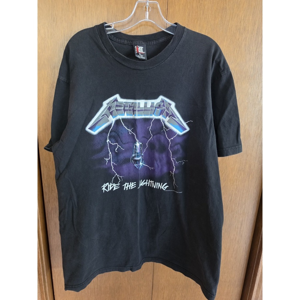 90S xl Old Clothes Metallica T-Shirt Giant Ride The Lightning
